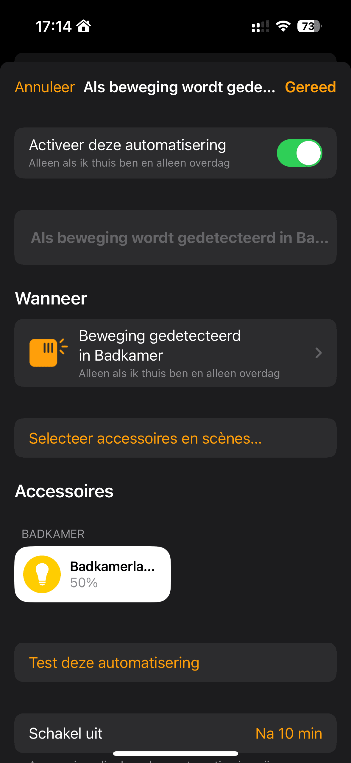 HomeKit automatisering