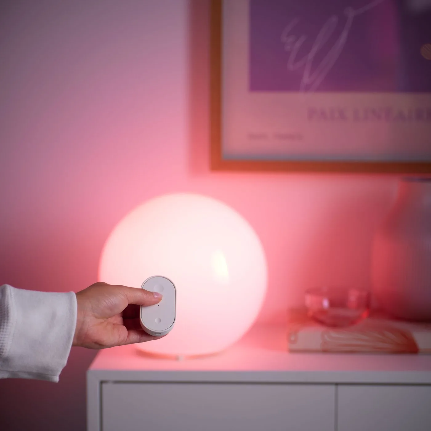 IKEA Kajplats lamp bediend met de Bilresa afstandsbediening
